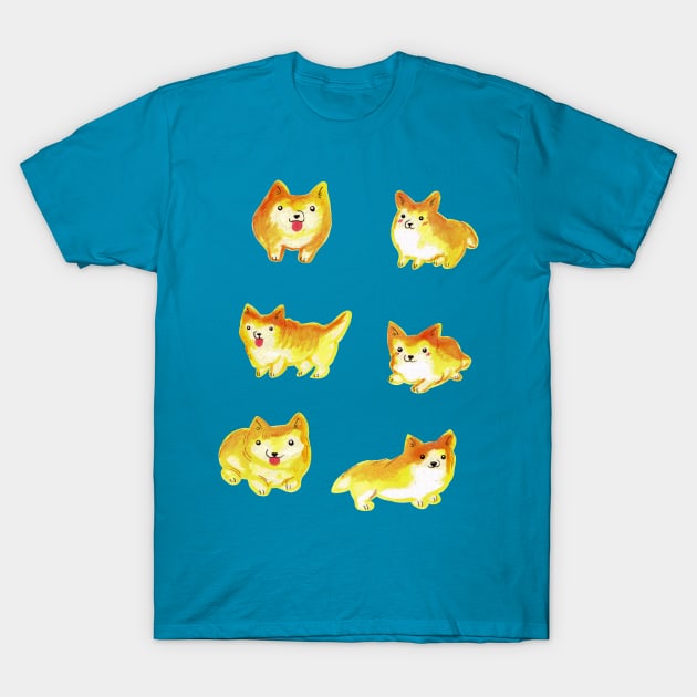 Watercolor Corgi T-Shirt by saradaboru